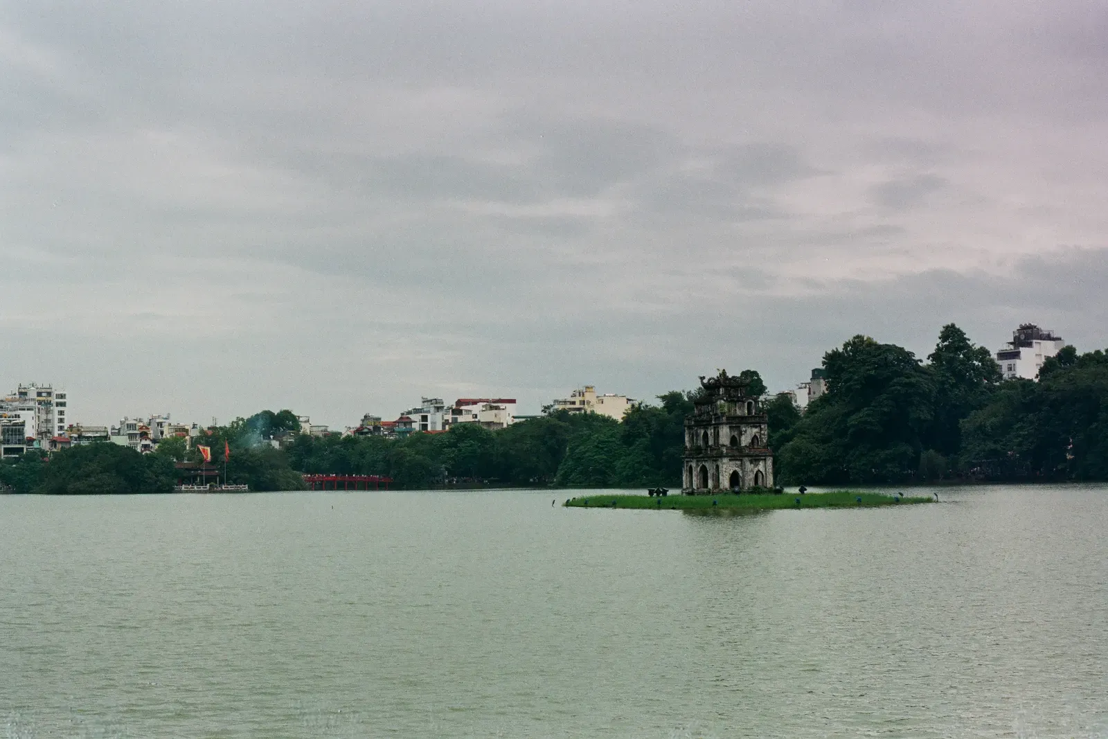 Turtle Tower on Hoan Kiem Lake in Hanoi